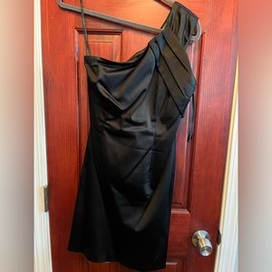 One shoulder little black dress